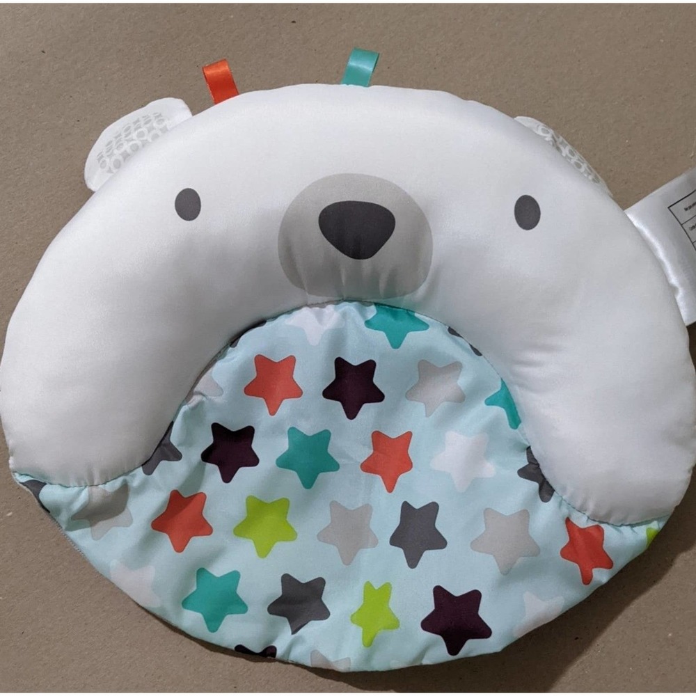4/$20 Pillow ONLY new bright starts tummy time prop and play polar bear